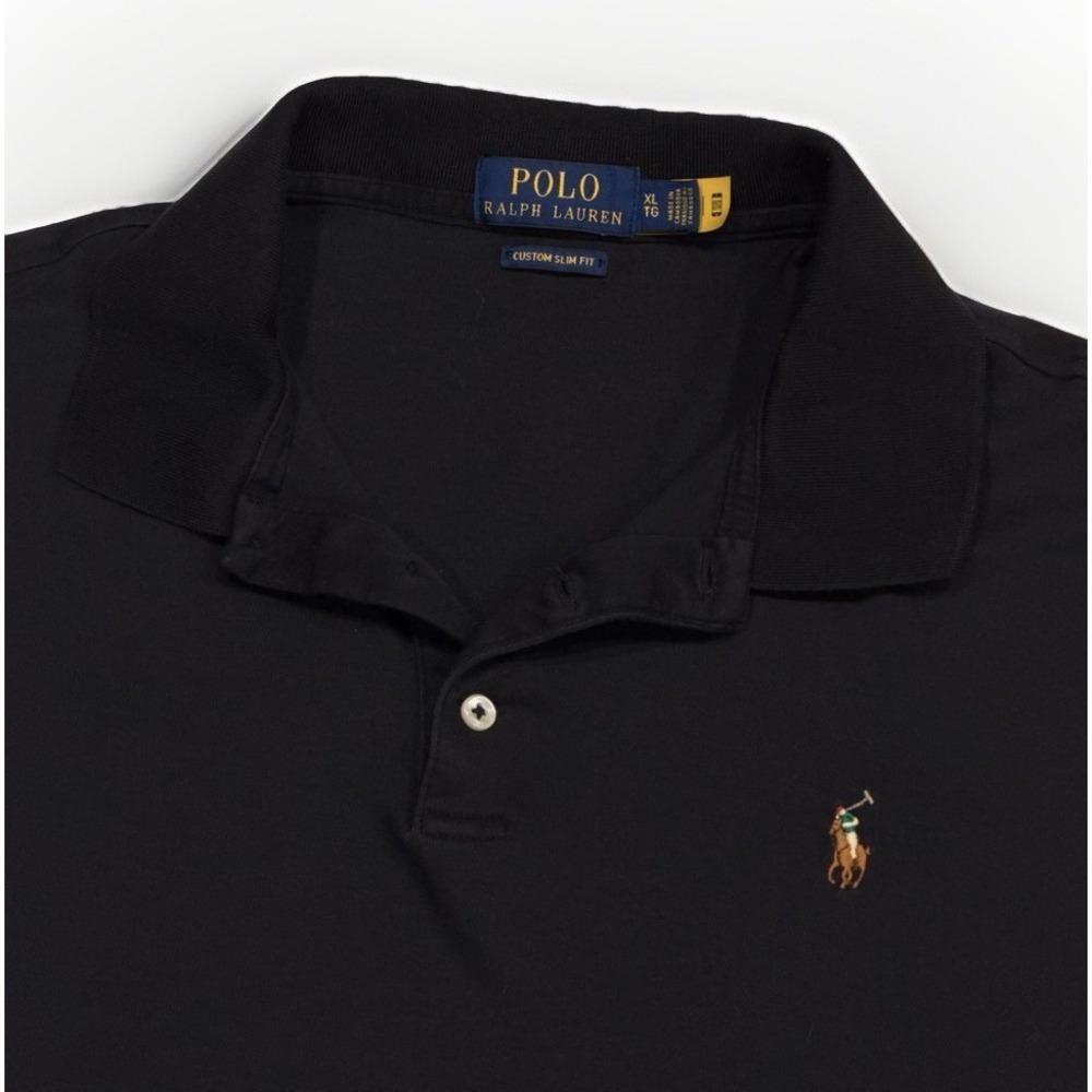 Polo by Ralph Lauren Black Polo Shirt with Embroidered Pony